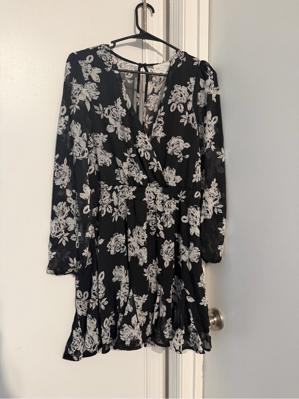 Black and White Floral Dress